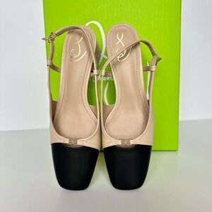 Sam Edelman  Women's Slingback Shoes - Black and Cream. NWOT